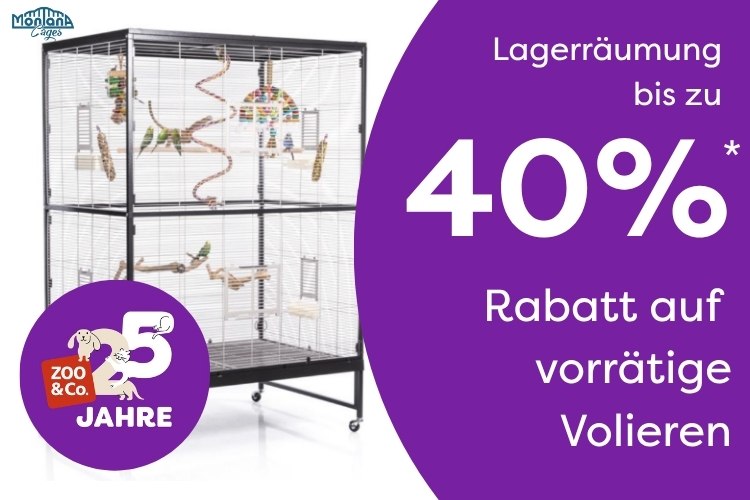 Bis zu 40% Rabatt auf vorrätige Vogelvolieren